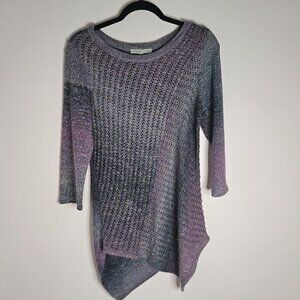 Cleo Gradient Asymmetrical Sweater XS Petite